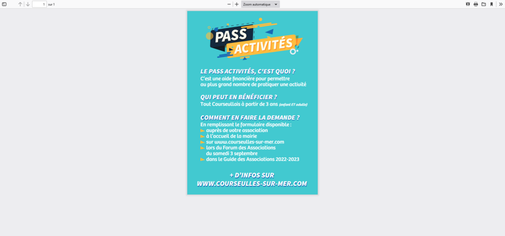 PASS ACTIVITES 2022 - Mairie de Courseulles-sur-Mer
