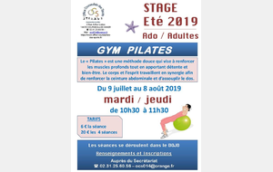 STAGE PILATES - ETE 2019