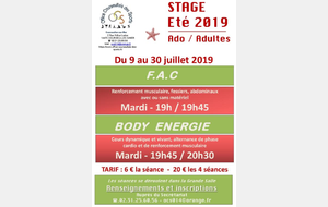 STAGES FITNESS (F.A.C - Body Energie)