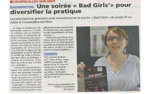 Bad Girls' Night à Courseulles-sur-Mer le 10 octobre 2019 - article de presse 