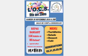 20 ans de l'OCS - SOIREE DANSANTE le 30 novembre 2019