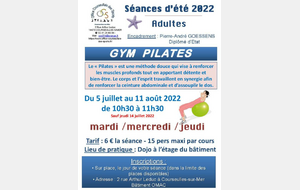SEANCES PILATES - ETE 2022
