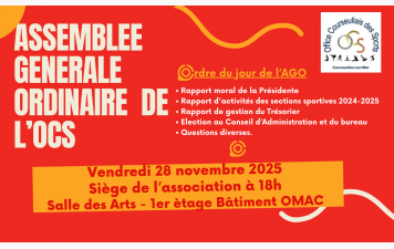 Assemblée Générale OCS (saison 2024/2025)