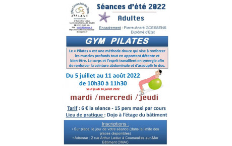 SEANCES PILATES ETE 2022