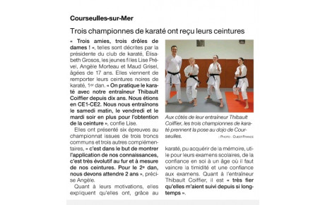 Section KARATE - 3 ceintures noires 