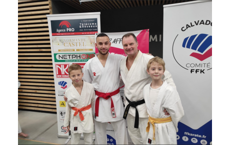 Un champion olympique aux cotés de Stéphane Caniou, professeur de Karaté à l'OCS