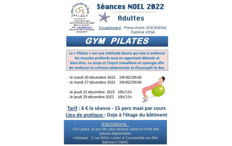 SEANCES PILATES NOEL 2022