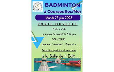 PORTE OUVERTE Badminton - 27 juin 2023